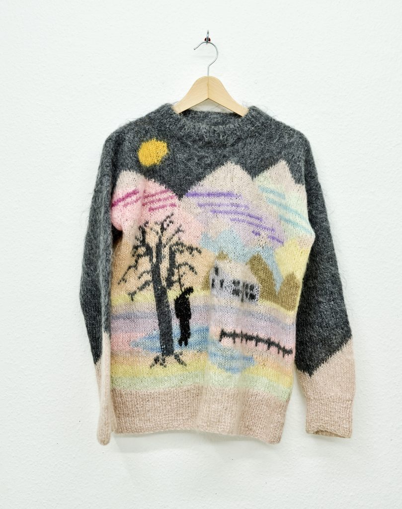 Someone Else’s Dream - hanged Reworked knitted jumper, mixed fibres 2014 – 2016 Freddie Robins